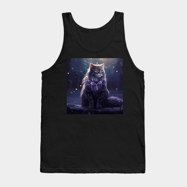 Arctic Siberian Cat Tank Top by Enchanted Reverie